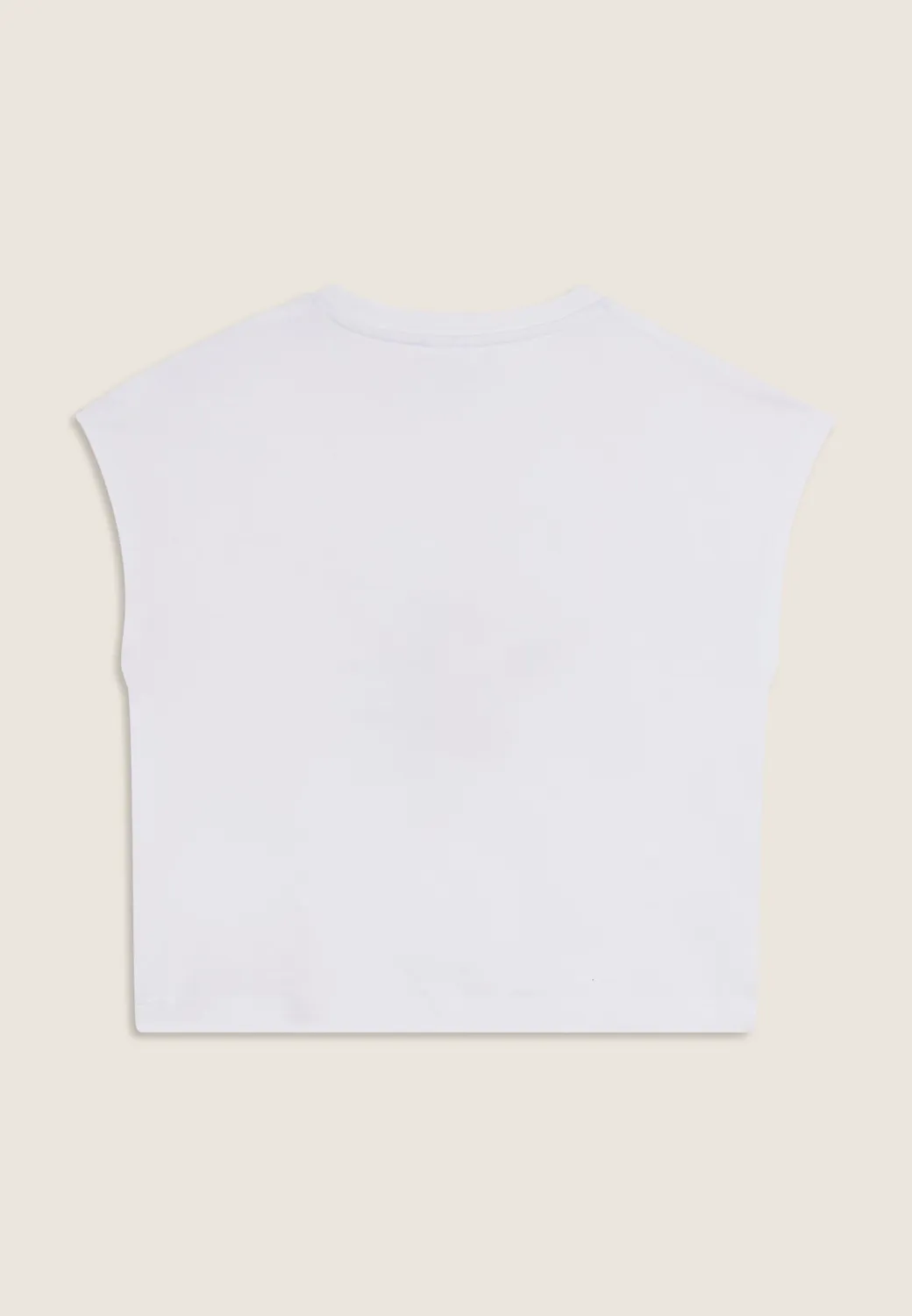Freddy Cropped T-Shirt ohne Ärmel Maxi-Logo weiß 8 Jahre