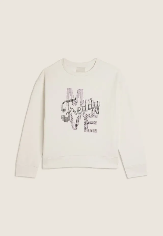 Freddy Move Junior Sweatshirt Strass Milk White 10 Jahre