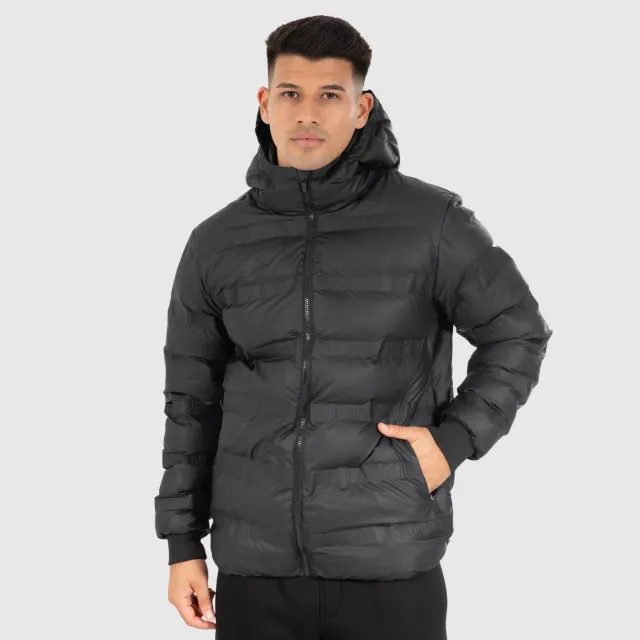 Smilodox Levi Winterjacke Herren Schwarz wasserabweisend