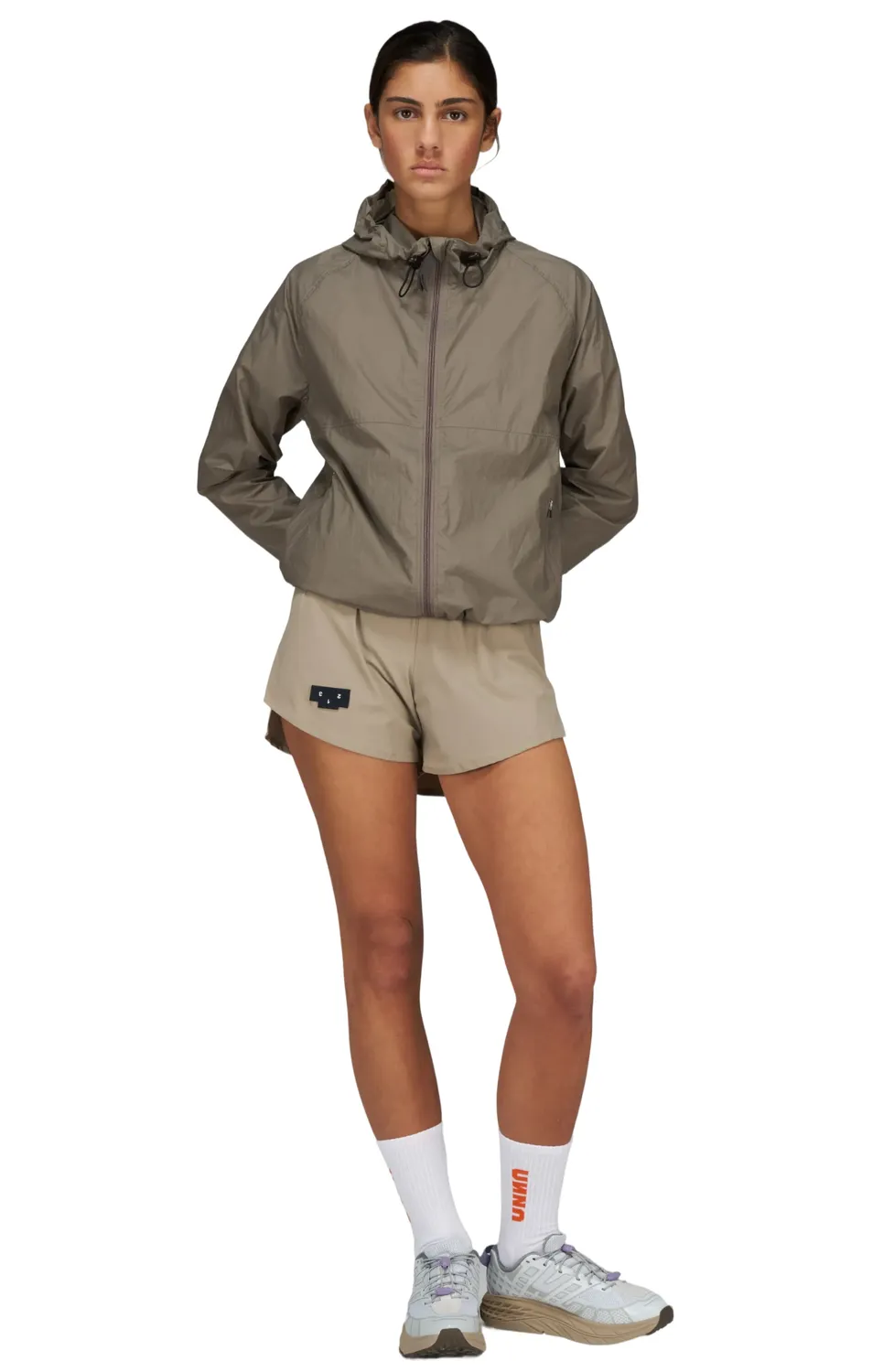 UNNA Smiles Run Jacket W Laufjacke Stone Grey winddicht