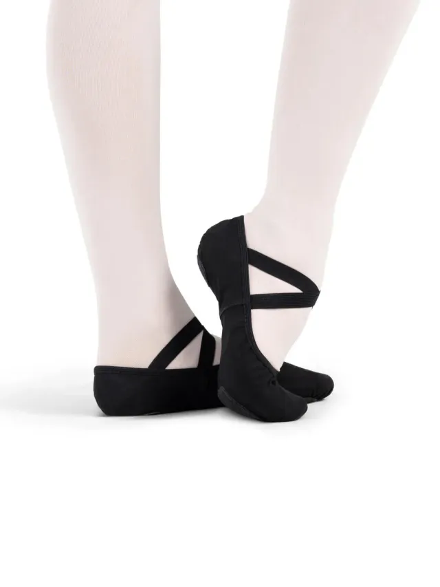 Capezio Stella V200W Ballettschuh Schwarz Canvas