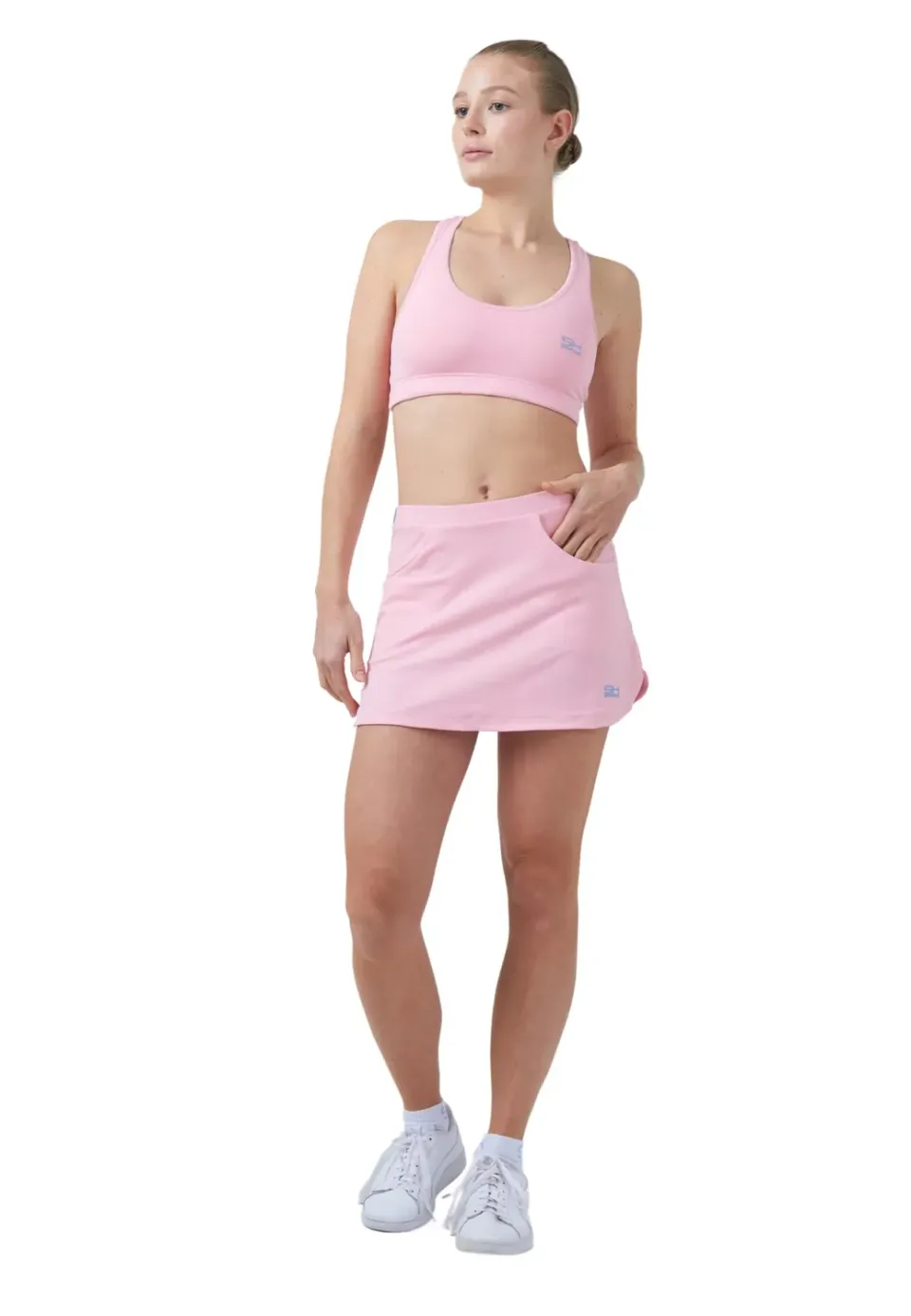 SPORTKIND Classic Tennisrock Skort schwarz mit Taschen