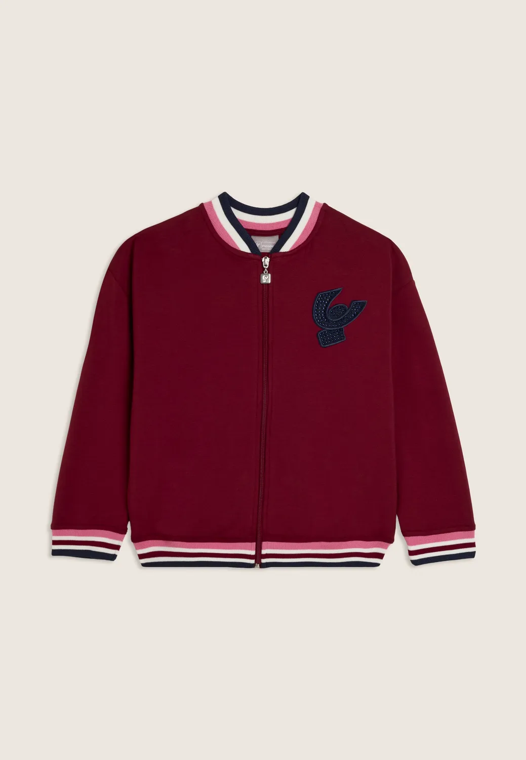 Freddy Junior Bomber Sweatjacke Blau Strass