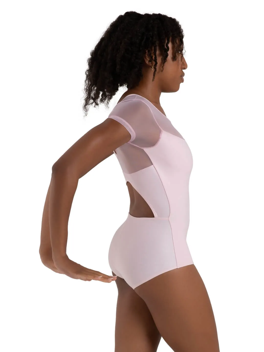 Capezio Curved Rhythm Chryssa Ballettanzug Schwarz Mesh