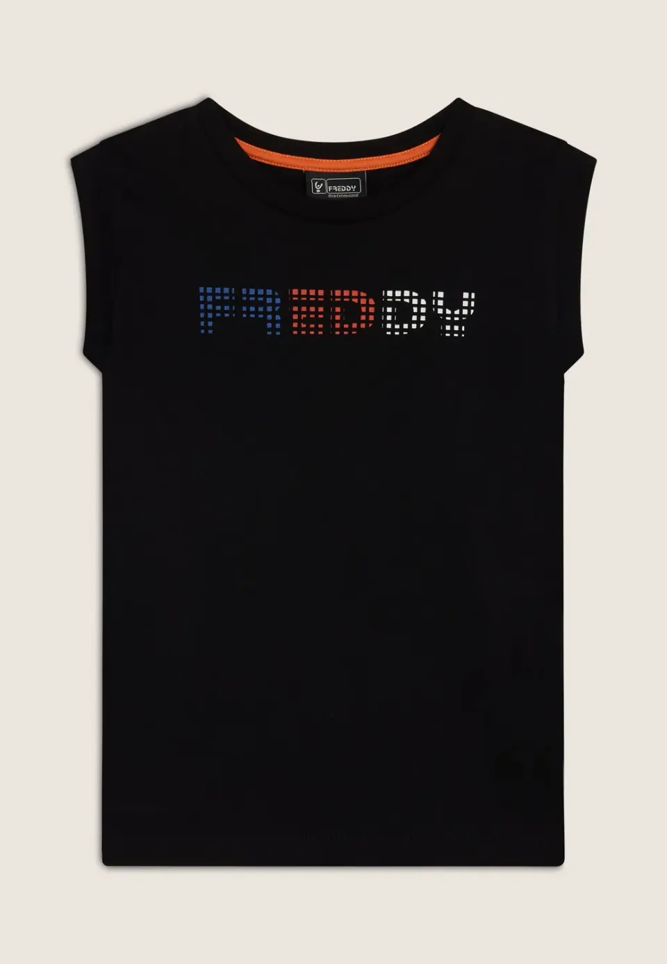 Freddy Tanktop Kinder Schwarz Buntes Logo 10 Jahre