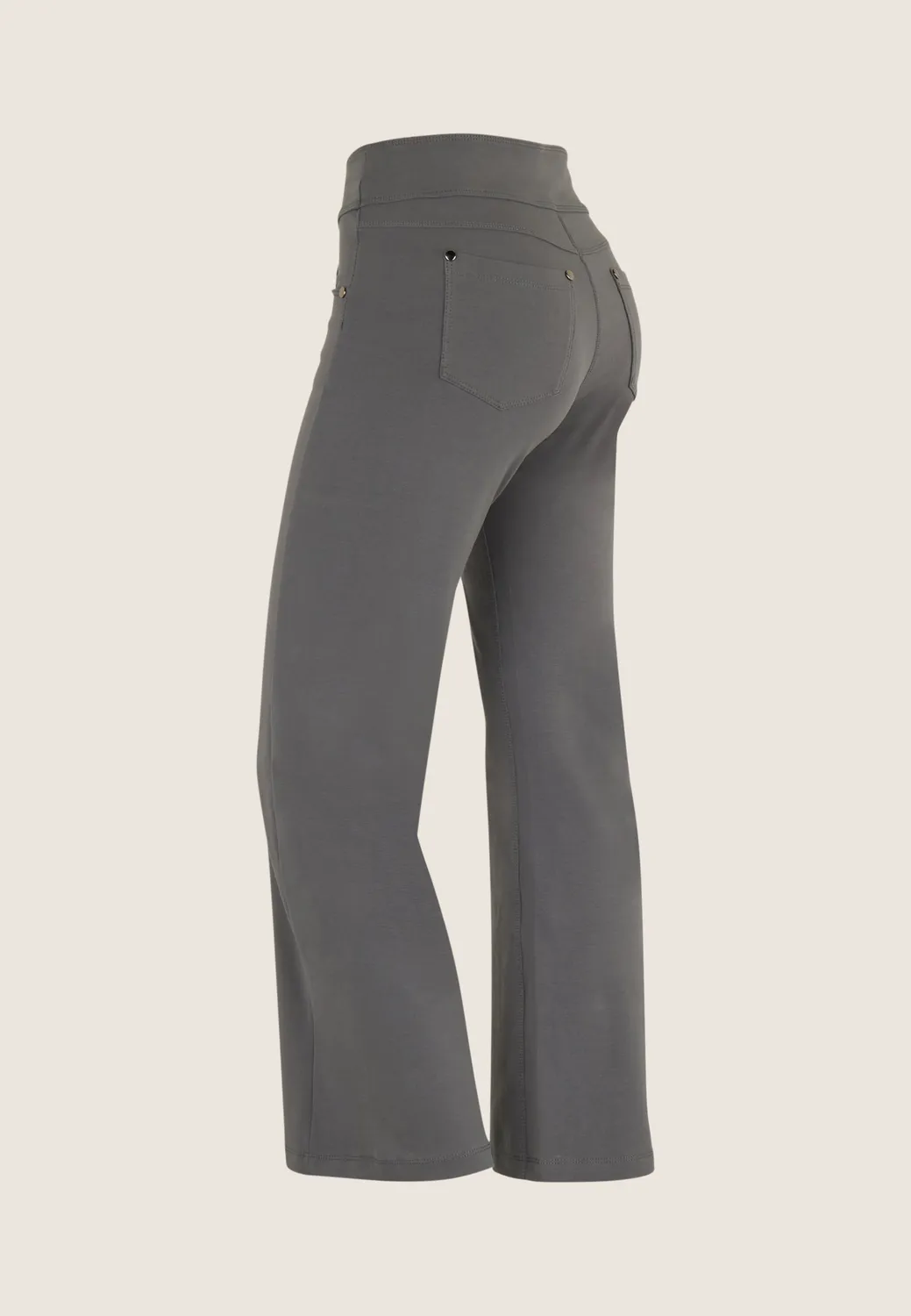 Freddy N.O.W. Wide Leg Hose Grau Jersey elastisch