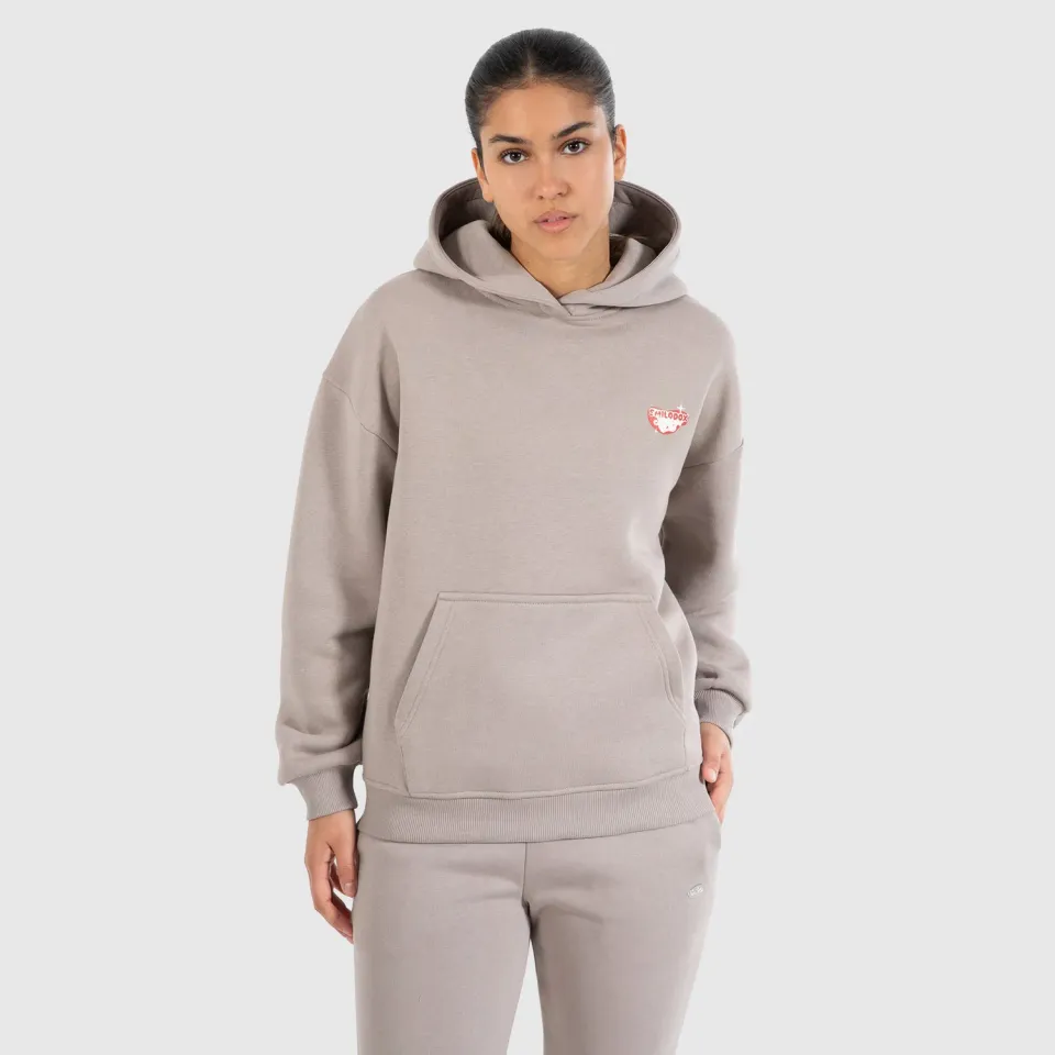 Smilodox Riva Hoodie Damen Schwarz Flauschig Oversize