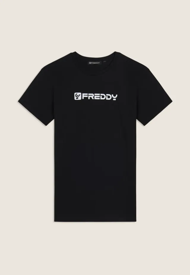 Freddy Basic Herren T-Shirt Baumwolle Schwarz