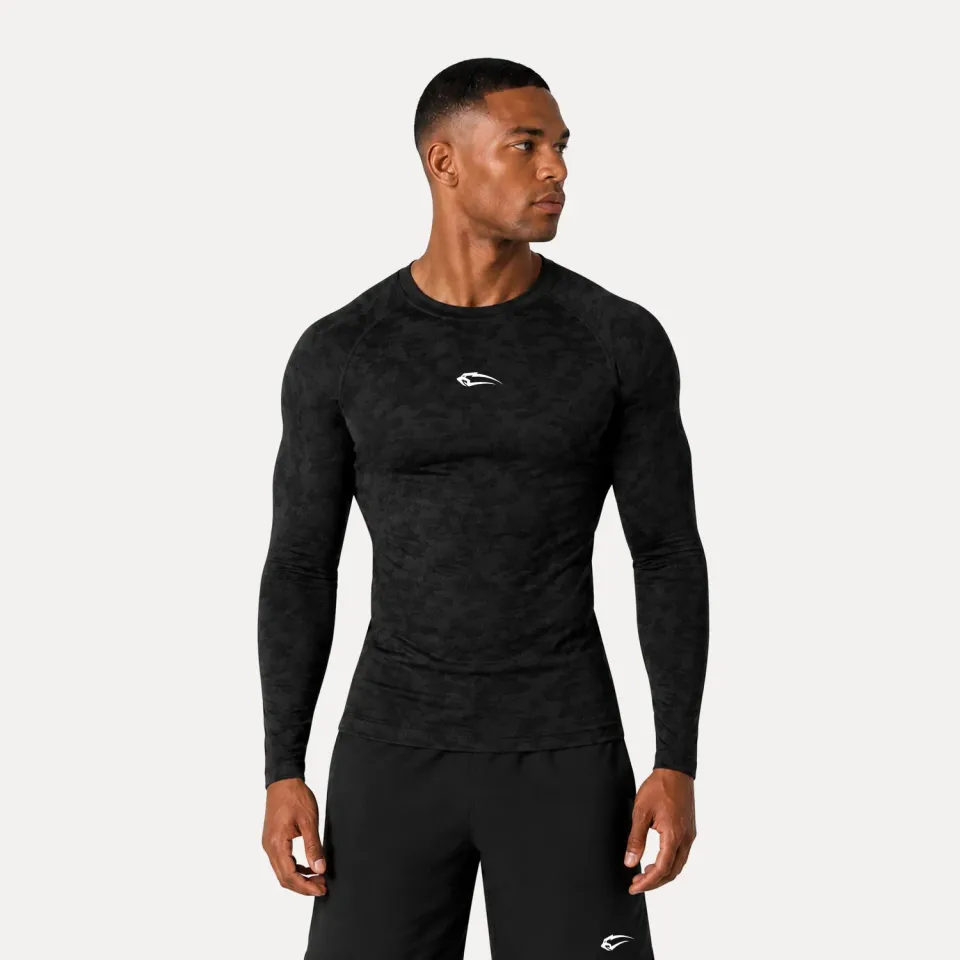 Smilodox Varek Kompression Longsleeve Herren Camo