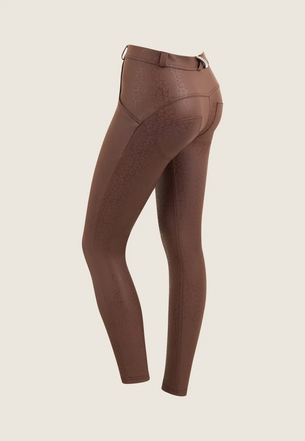 Freddy WR.UP Leggings Leo Schwarz Push-up Simil Leder