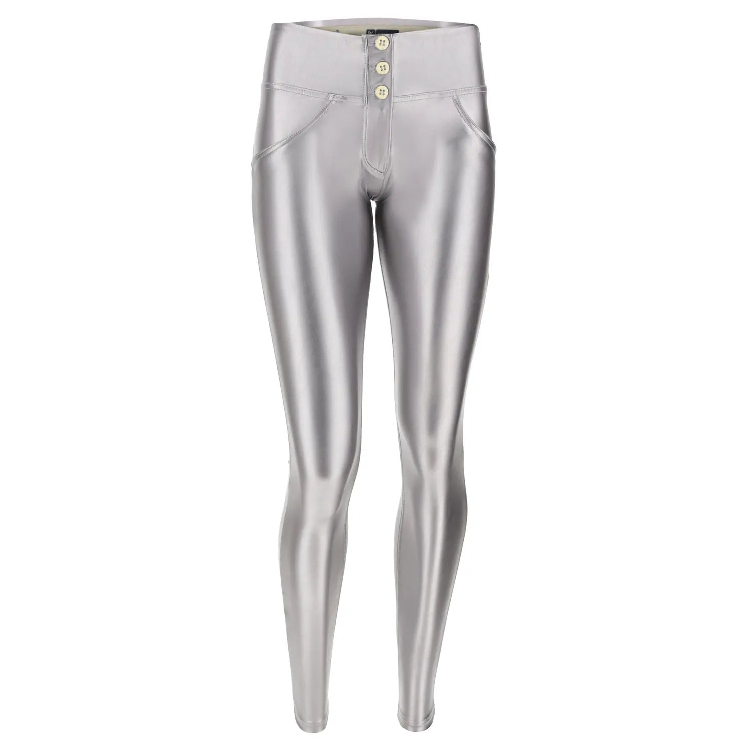 Freddy WR.UP Skinny Hose silber Metallic Kunstleder