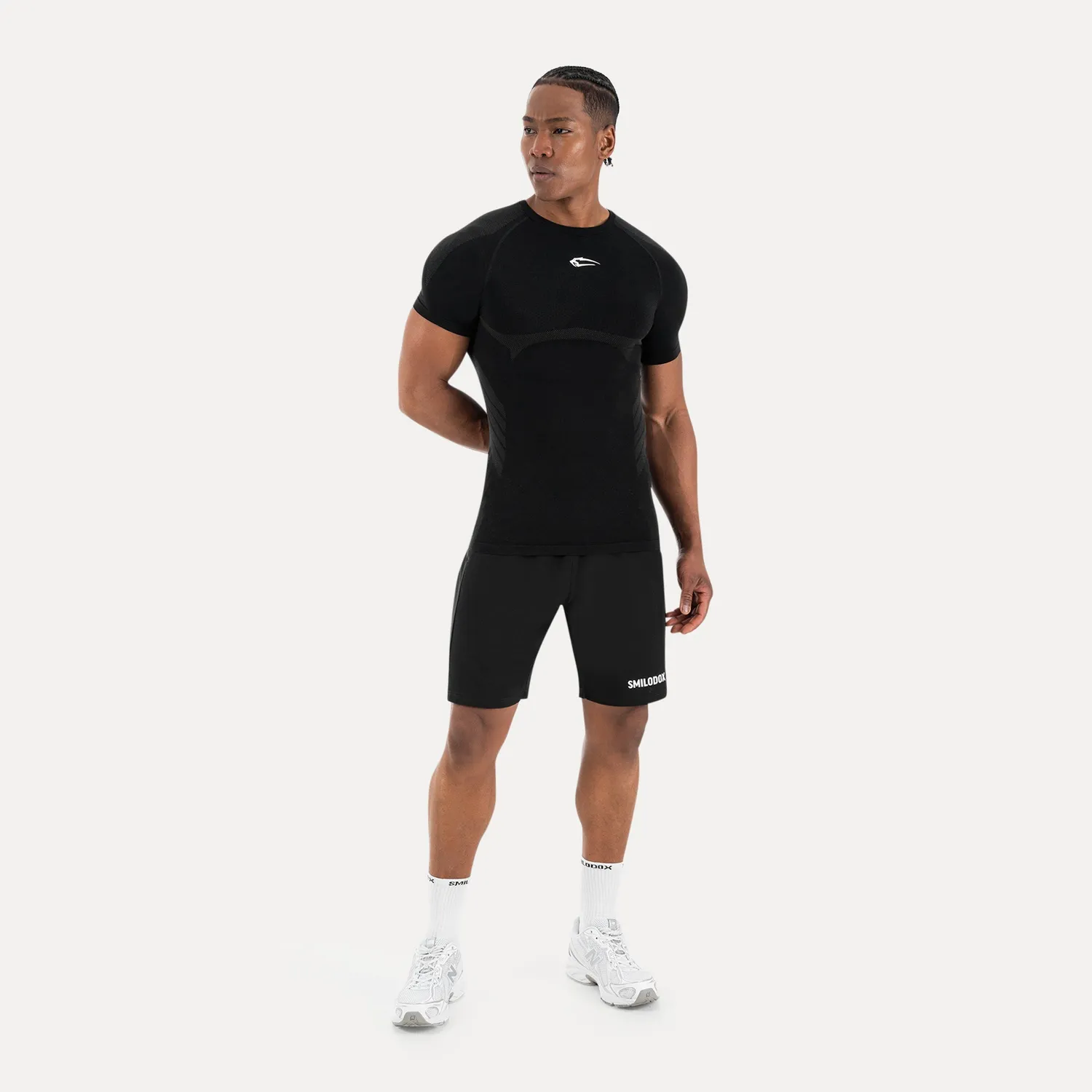 Smilodox Carnos Kompression T-Shirt Schwarz eng
