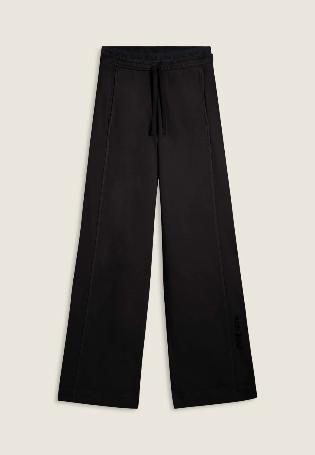 Freddy Flow Wide Leg Sweathose Gray Asphalt blickdicht