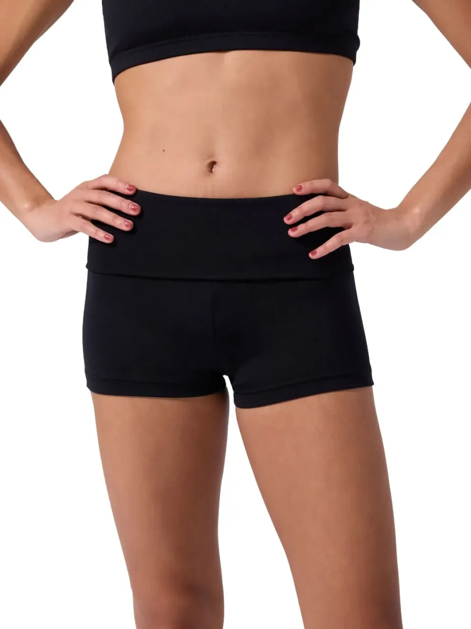 Capezio Team Basics TB242W Shorts Schwarz Umschlagbund Kurz