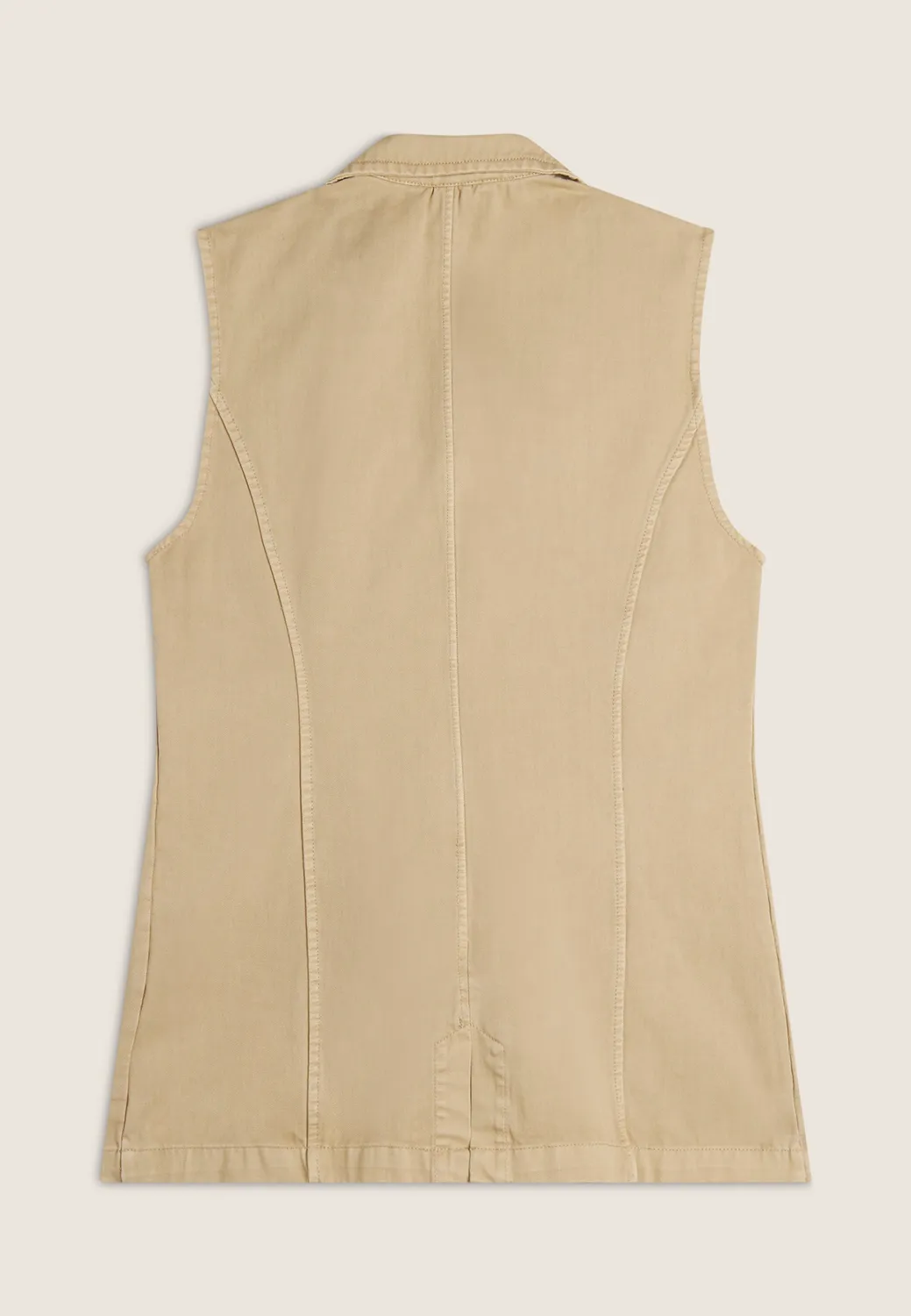 Freddy Damen Gilet Weste Schwarz doppelreihig Gabardine