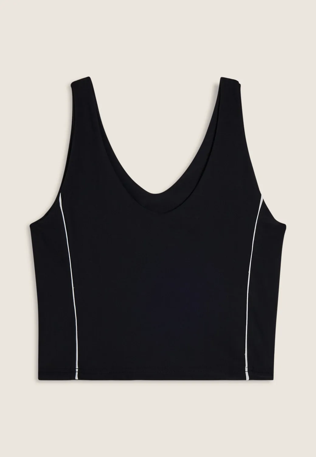 Freddy Crop-Top Jersey Schwarz Kontrastbund atmungsaktiv kurz