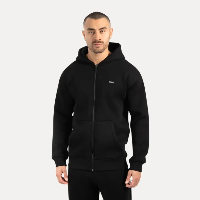 Smilodox Sorea Ilyas Zip-Hoodie Herren Schwarz blickdicht