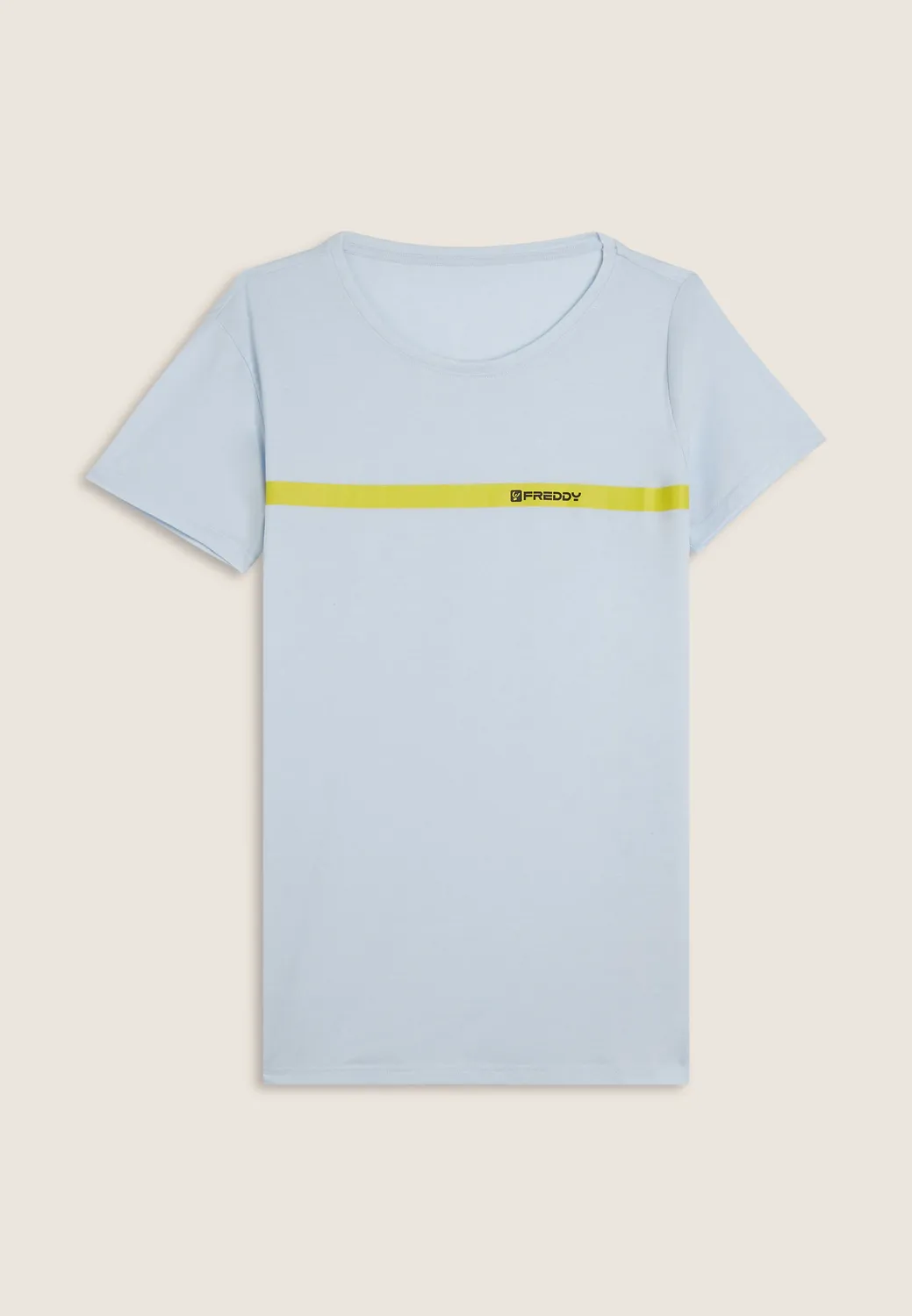 Freddy Herren T-Shirt Nero Baumwolle Kontrastbande