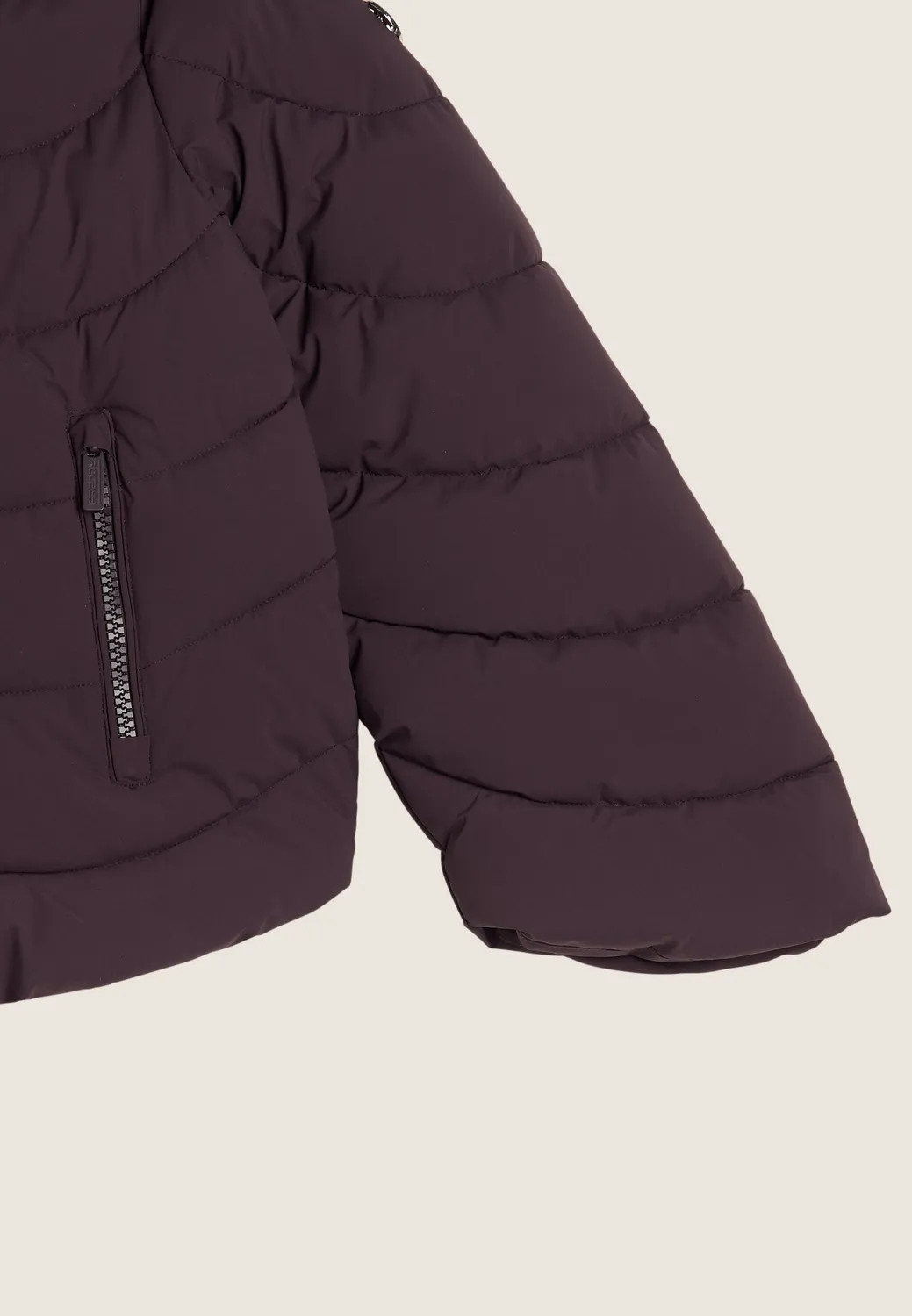 Freddy Cropped Daunenjacke Plum Perfect hoher Bund warm