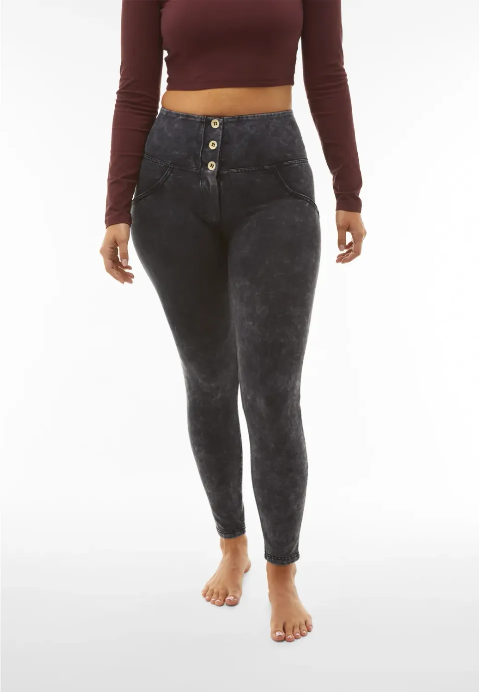 Freddy WR.UP Bleached Hose Navy Peony Superskinny