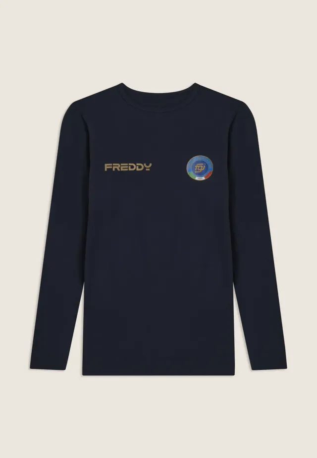 Freddy Italia FGI Thermoshirt Unisex Dark Sapphire langarm