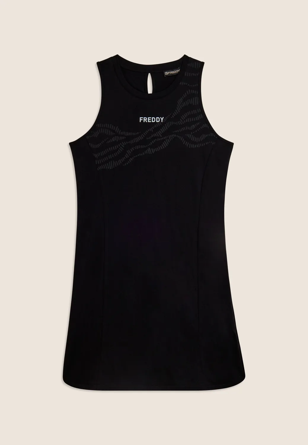 Freddy Grafik Cut-Out Kleid Schwarz Baumwolle