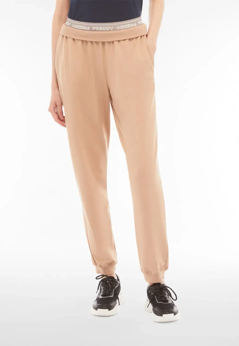 Freddy Jersey Jogger Hose Dark Sapphire mit Logo-Bund