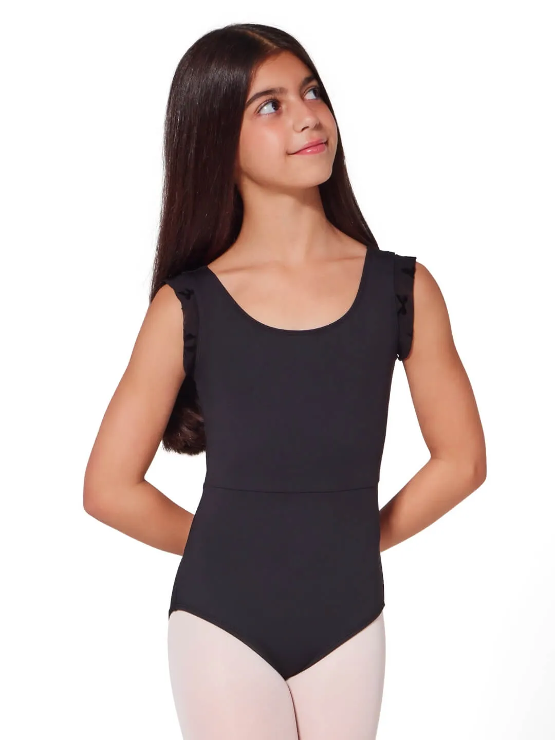 Capezio Take a Bow Ribbon Trikot Kinder Schwarz Schleifenrücken