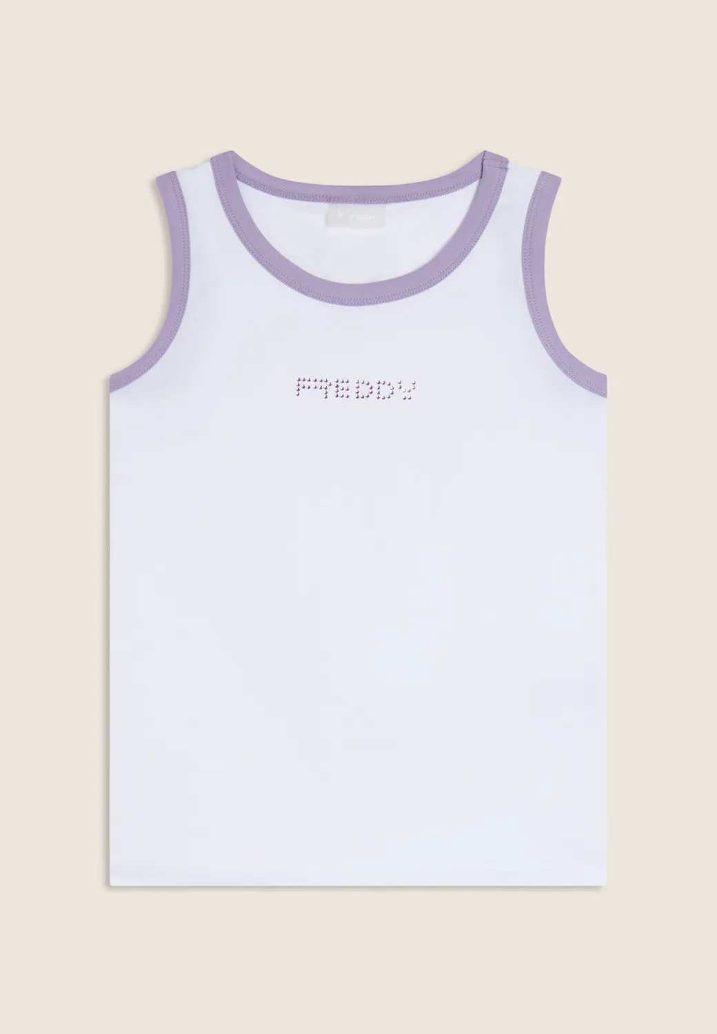 Freddy Slim Tanktop Cut-Out Strass weiß Kinder