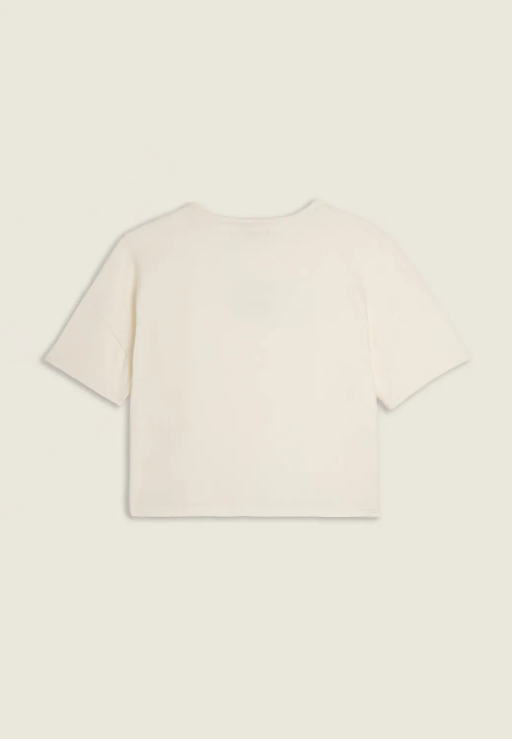 Freddy Elite Cropped T-Shirt Crystal Gray Baumwolle