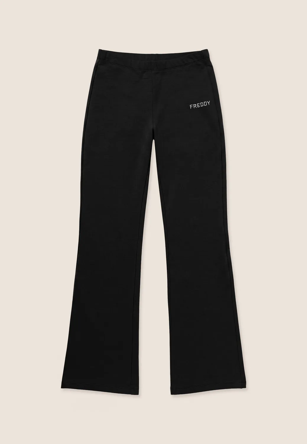 Freddy Slim Flare Sporthose Schwarz elastisch