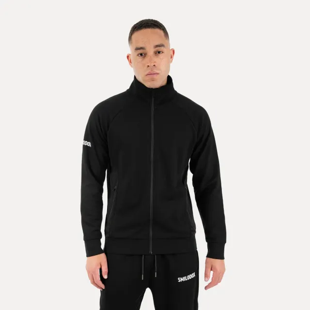 Smilodox Basic Denzo Trainingsjacke Schwarz Herren atmungsaktiv