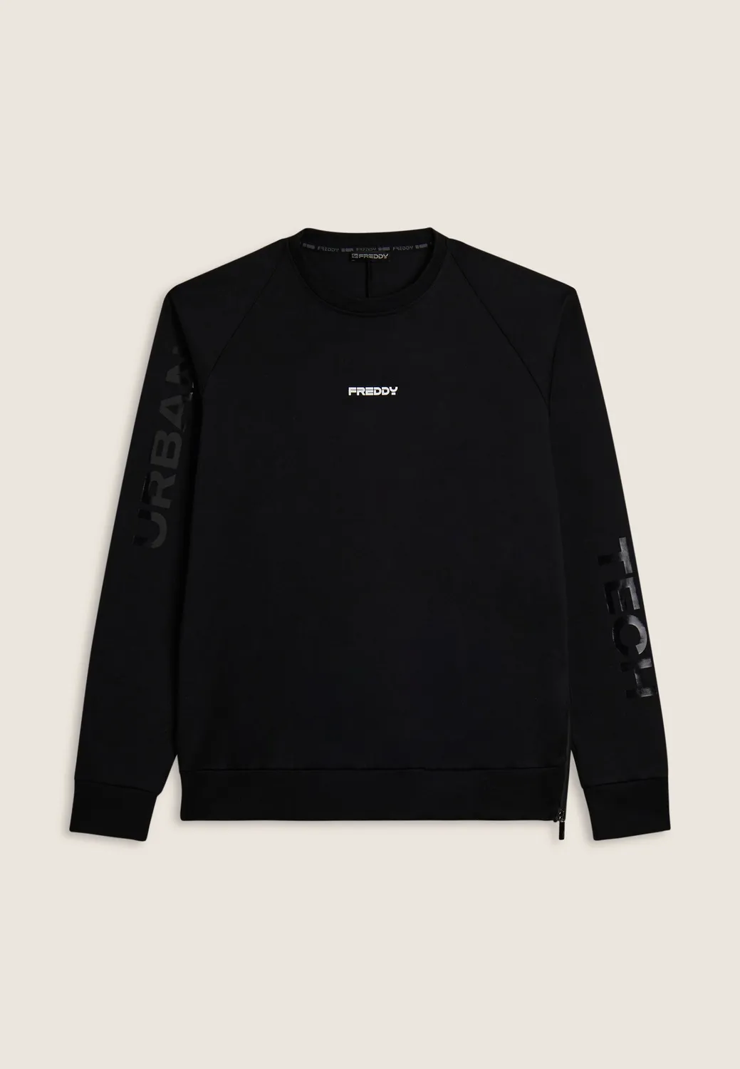 Freddy Rundhals Sweatshirt Zip Print Turbulence warm