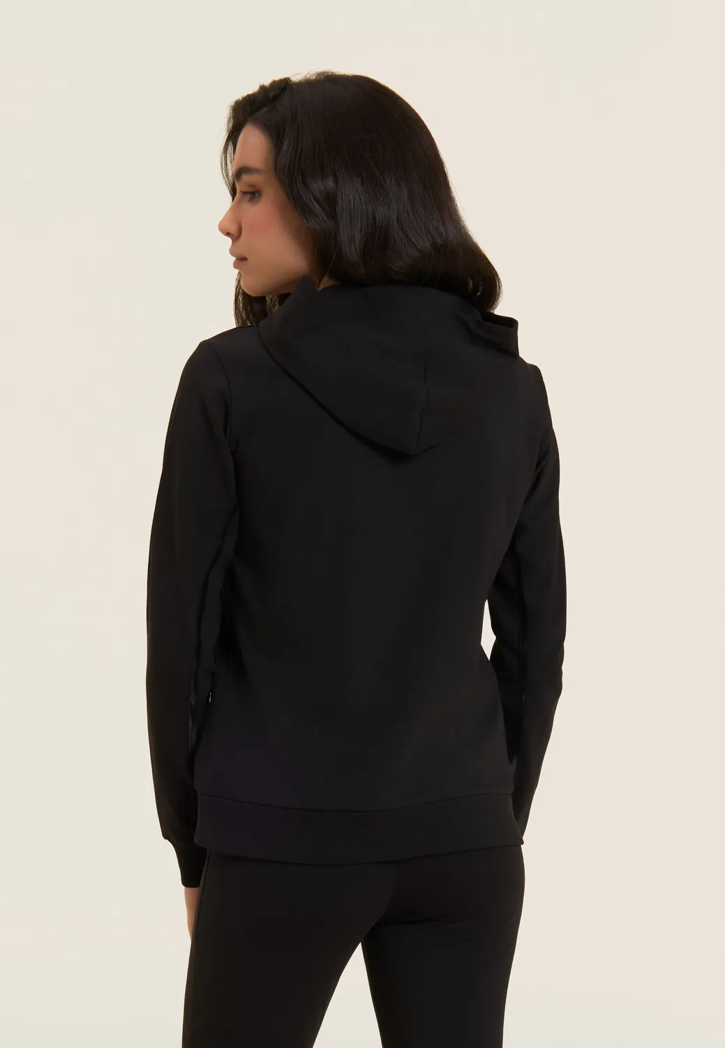 Freddy Hoodie Zip Kapuze Perlenlogo Bianco