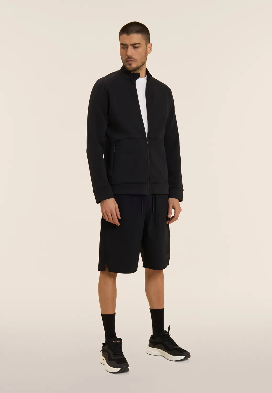 Freddy WKT.076 Sweatjacke mit Stehkragen Hellblau leicht