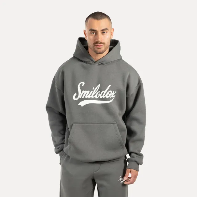 Smilodox Lorik Hoodie Herren Schwarz Oversize Baumwollmix