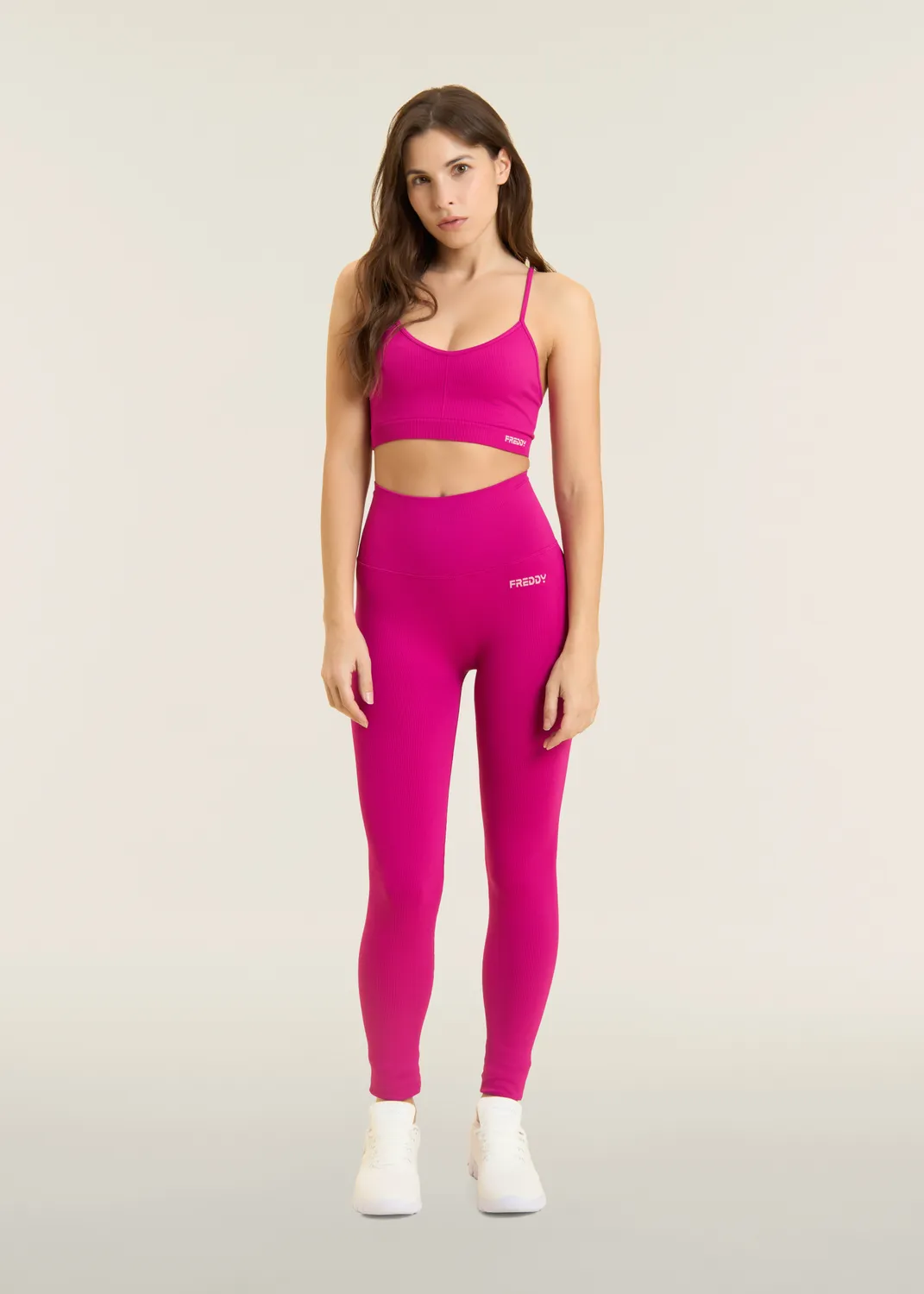 Freddy Seamless Sport-BH gekreuzt Schwarz