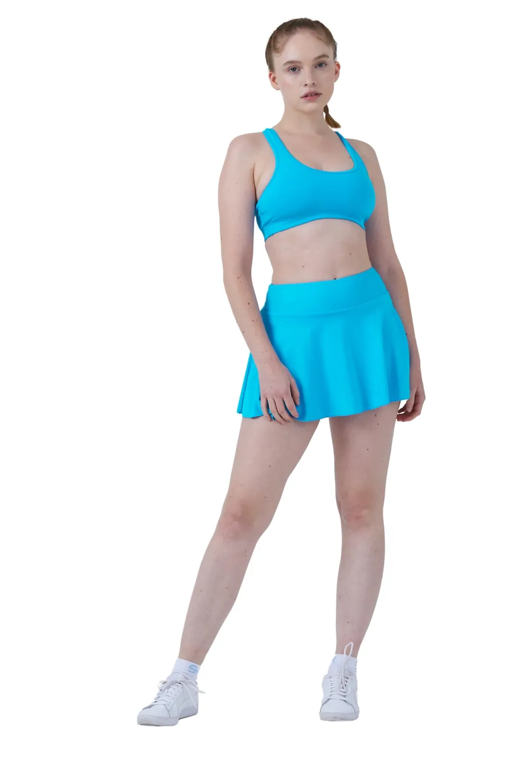 SPORTKIND Tennisskort Ballgürtel Damen Weiß Innenhose