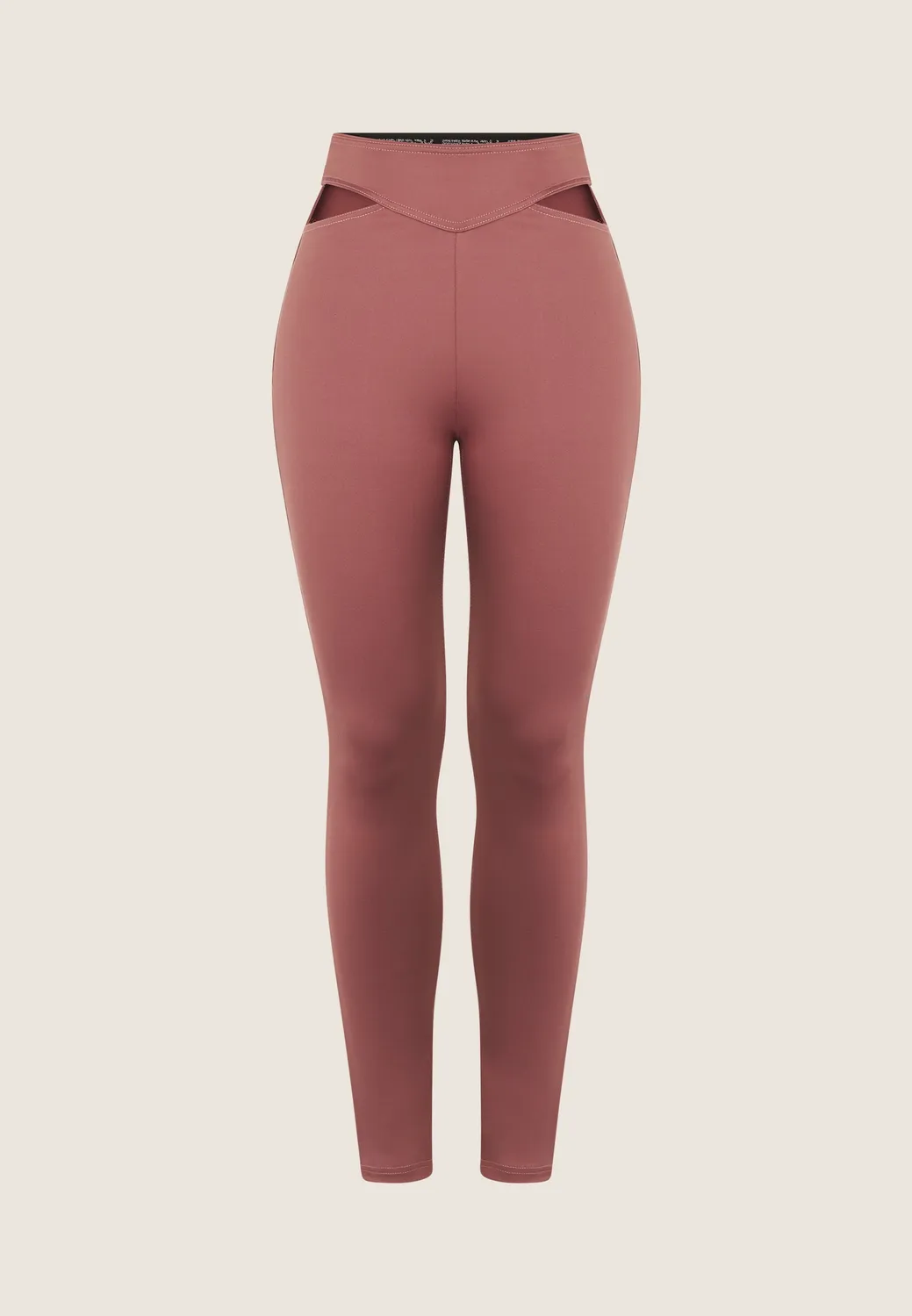 Freddy N.O.W. Sporthose Schwarz High Waist Cut-out