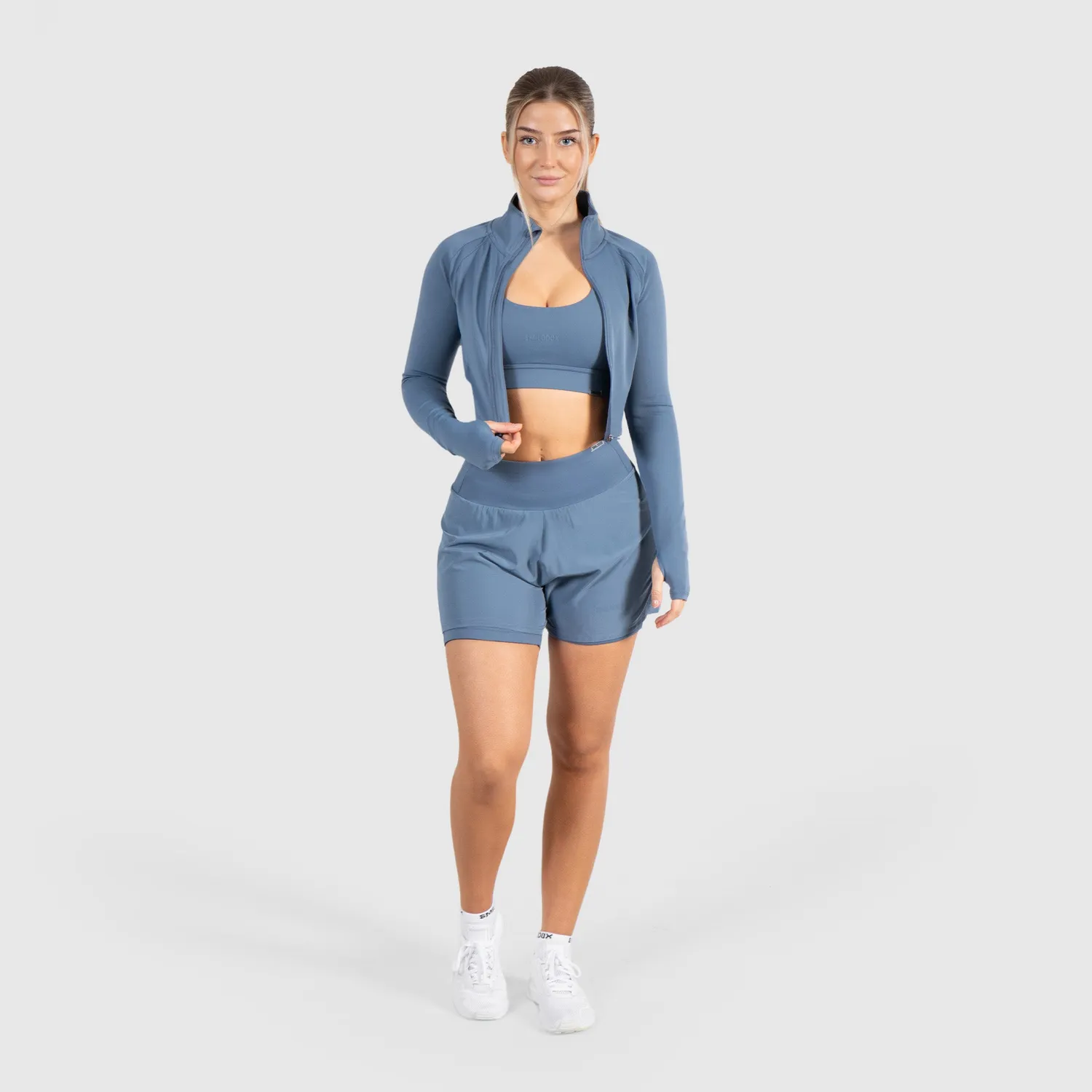 Smilodox Advance Pro 2in1 Shorts Damen Schwarz blickdicht