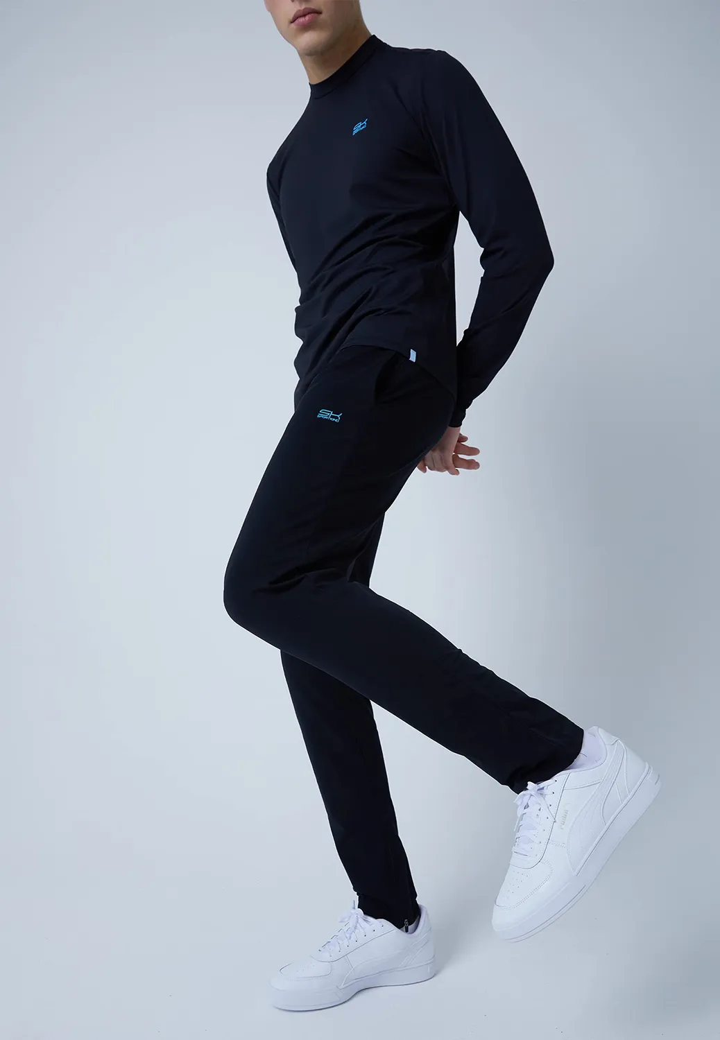SPORTKIND Trainingshose Reiverschluss schwarz 158 slim