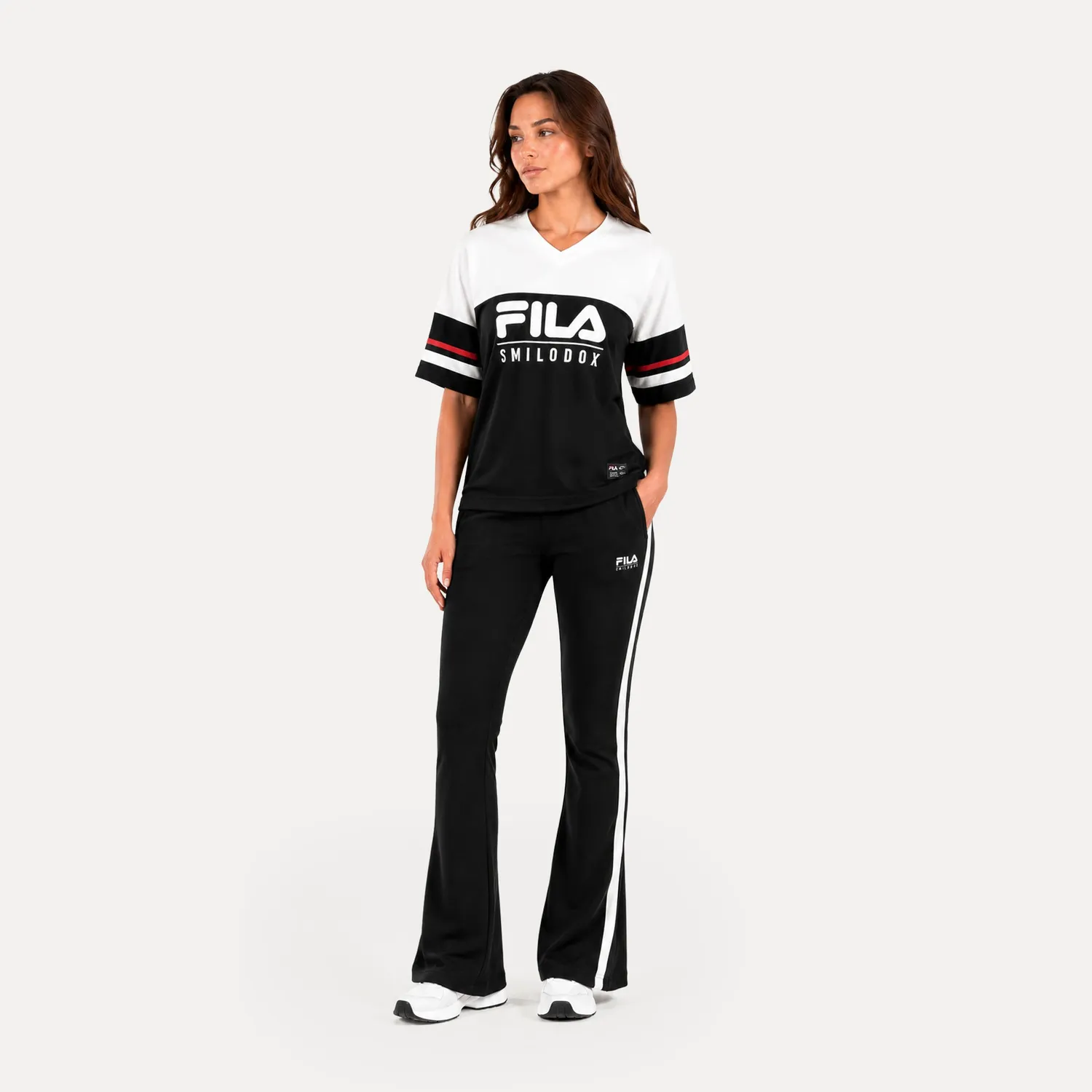 Smilodox x FILA Alassio Schlagleggings Schwarz Slim Fit