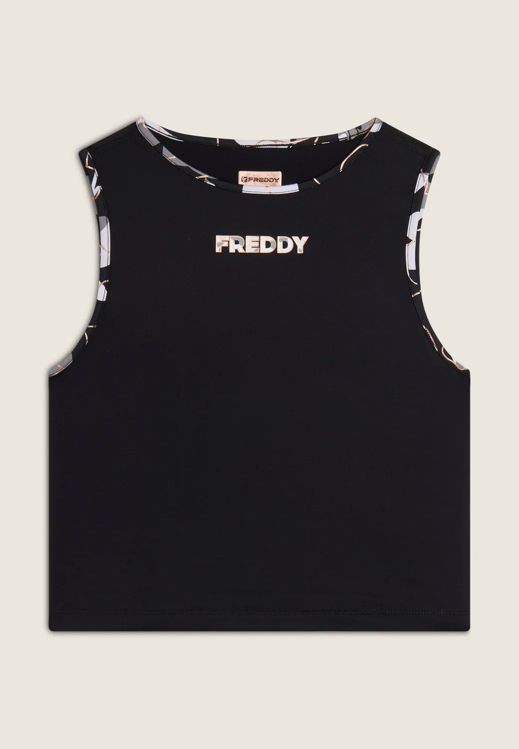 Freddy D.I.W.O. Sporttop bronze schwarz cropped