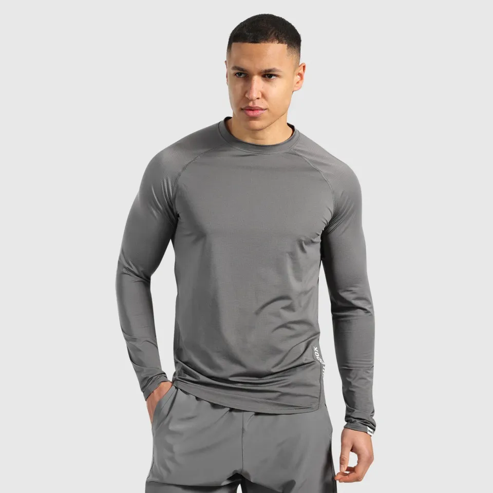 Smilodox Powerfit Longsleeve Herren Schwarz Atmungsaktiv