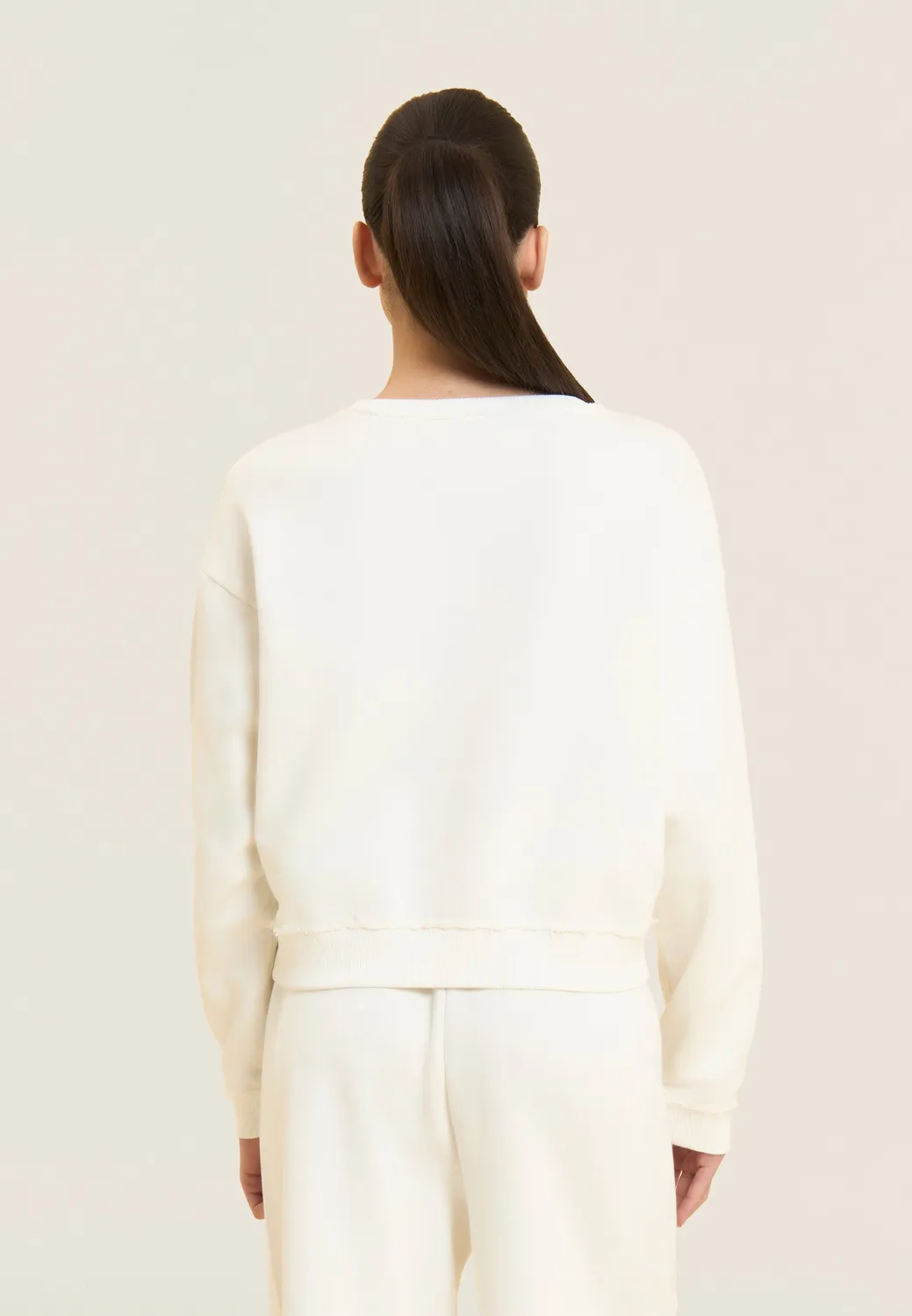 Freddy Elite Cropped Sweatshirt Crystal Gray Baumwolle