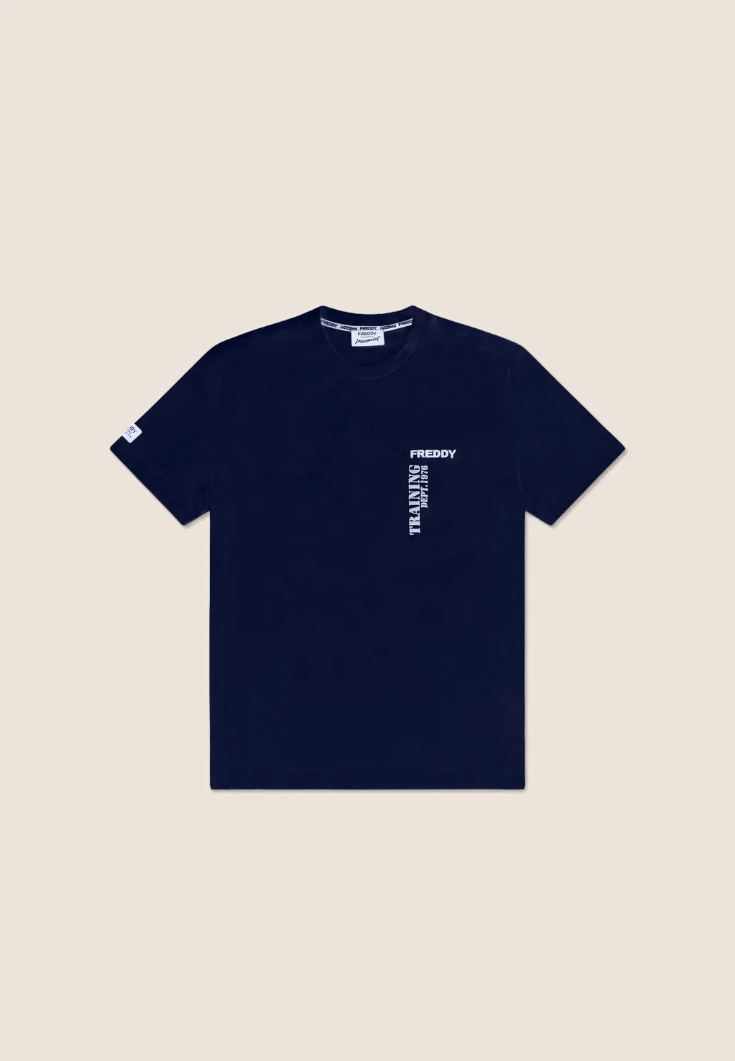 Freddy T-Shirt Herren Baumwolle Schwarz Stickerei