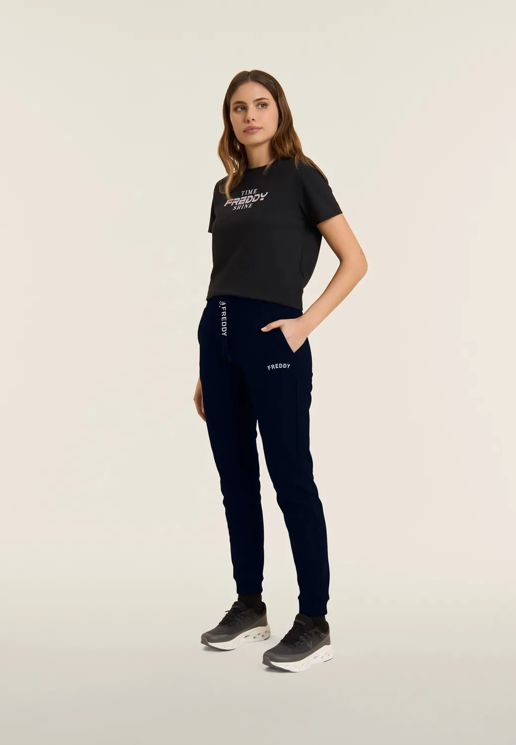 Freddy Jogginghose mit Bündchen Dark Sapphire French Terry