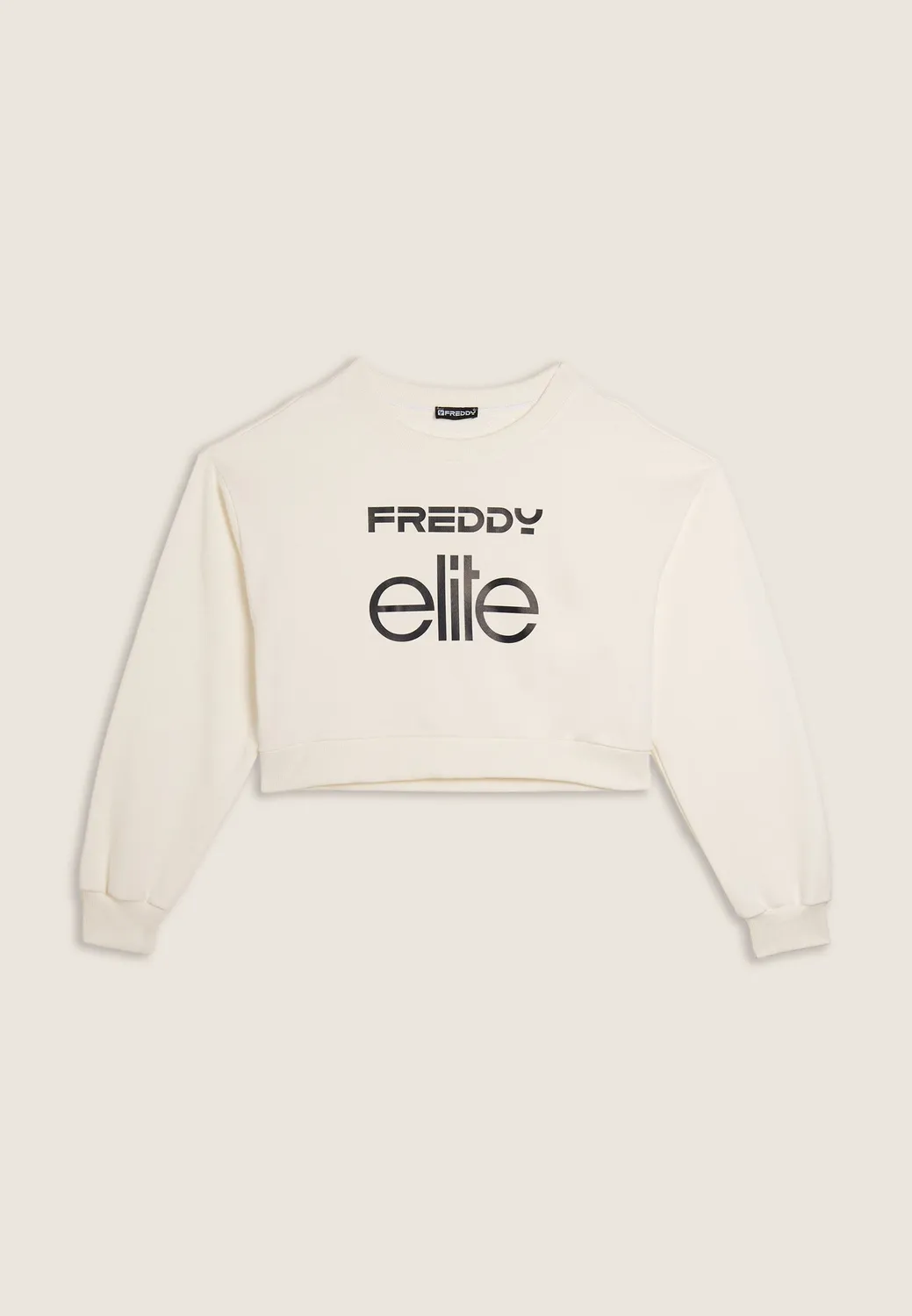 Freddy Elite Cropped Sweatshirt Damen Grau Baumwolle