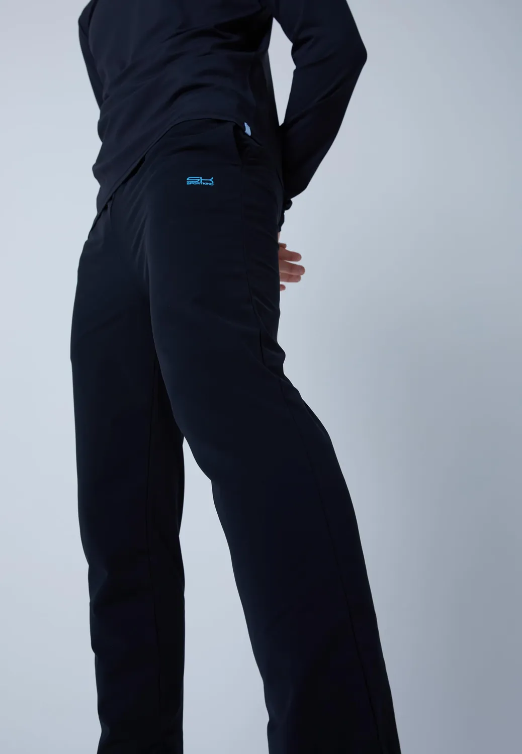 SPORTKIND Trainingshose Reiverschluss schwarz 158 slim