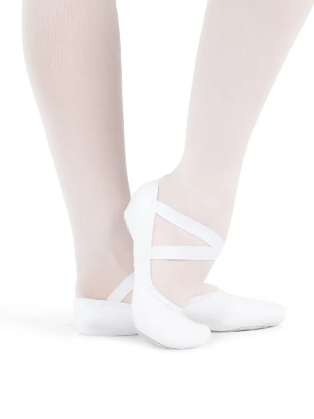 Capezio Stella V200C Ballettschläppchen Weiß Canvas Kinder